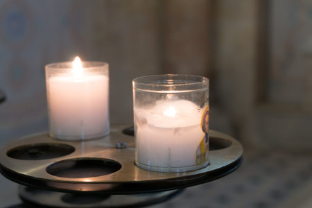 Candles in the church.