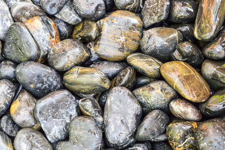 abstract background with wet round reeble stones.