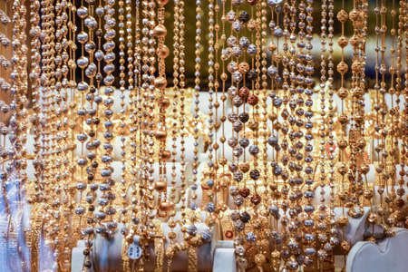 Dubai, United Arab Emirates -November 6, 2015: Gold on the famous "Golden souk" in Dubai Deira market.Deira is an old commercial center of Dubai with the biggest street market.のeditorial素材
