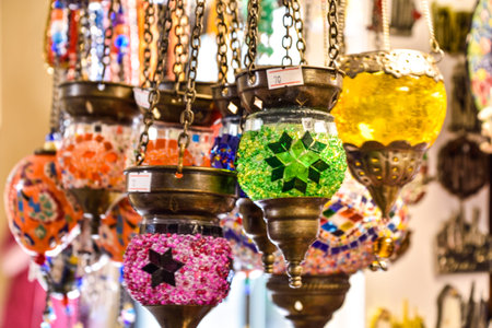 Dubai, United Arab Emirates -November 5, 2015: Arabic lamp sell at Souk Madinat Jumeirah in Dubai