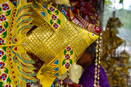 Thai traditional plaided bamboo fish.の写真素材