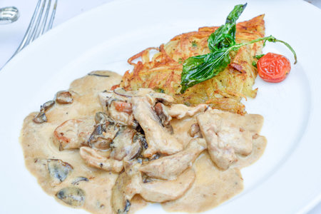 Ris de veau ,french food.の写真素材