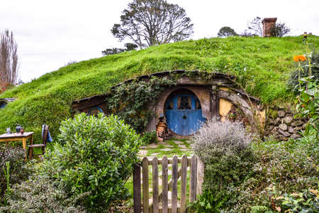 Auckland,New Zealand  -April 29,2016:Hobbiton Movie Set .のeditorial素材
