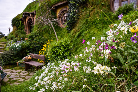 Auckland,New Zealand  -April 29,2016:Hobbiton Movie Set .
