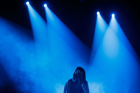 KYIV, UKRAINE - DECEMBER 5: The famous Ukrainian singer Jamala gave a concert presenting her new album "Podykh" (Breath), 5 December 2016, International Center of Culture and Arts (October Palace)のeditorial素材