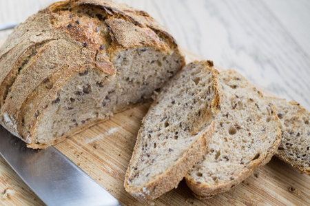 Rustic wheat breadの写真素材