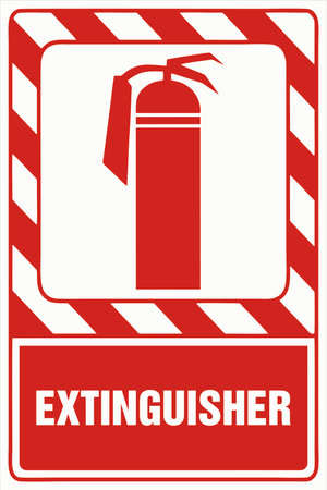 Emergency Fire Extinguisher Symbol Sign, Vector Illustration, Isolate On White Background Label. EPS10のイラスト素材