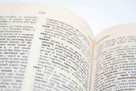 Closeup of word teamの写真素材