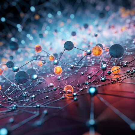 Molecule structure, 3d render, computer digital illustration.の素材