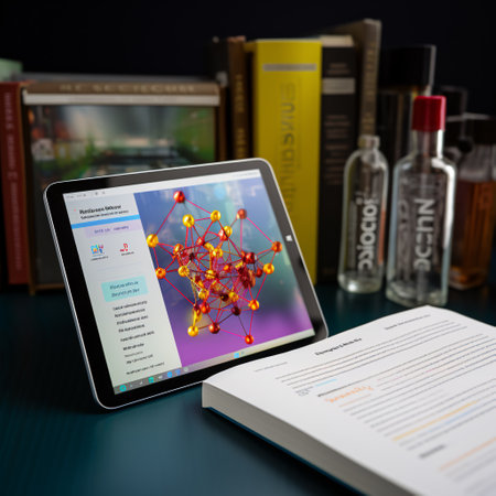 Chemist working in laboratory. Science and technology background. Double exposureの素材