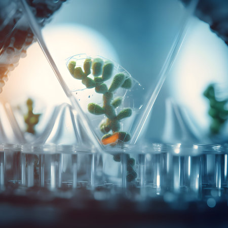 Genetically modified organism (Bacteria) in laboratory. Biotechnology and biochemistry concept.の素材