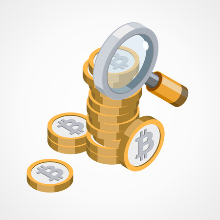 Bitcoin economy concept vector illustrationのイラスト素材