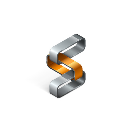 Abstract 3D icon template design illustration.のイラスト素材