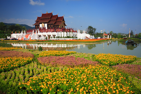 ROYAL FLORA RATCHAPHRUEK International Horticulture Exposition for His Majesty the King in Chiangmai, Thailandの写真素材