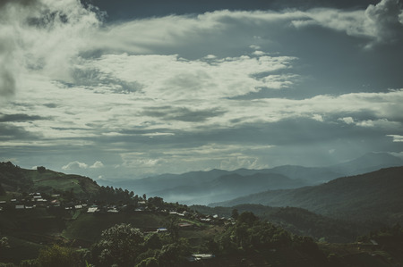 Beautiful natural in Mon Cham (Mon Jam) mountain, Mae Rim, famous travel location in chiangmai, Thailand.の写真素材