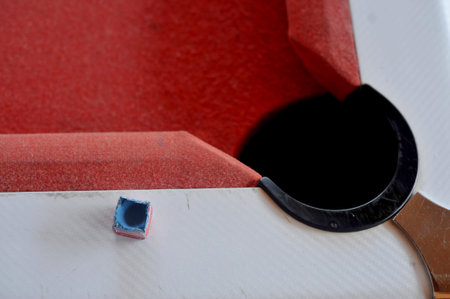 corner of snooker billiard pool table