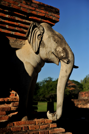 Ancient pagoda at Sukhothai Historical Park, Mahatat Temple, Sukhothai Historical Park, Thailandの写真素材