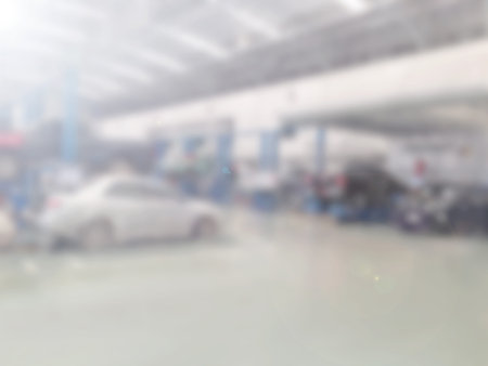 car repair service centre blurred backgroundの写真素材