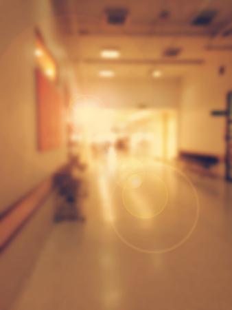 Abstract Blurred background : Vintage filter patient waiting for see doctorの写真素材