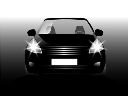 Vector sports car front viewのイラスト素材