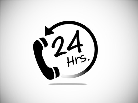 24 Hr service vector business symbol serviceのイラスト素材