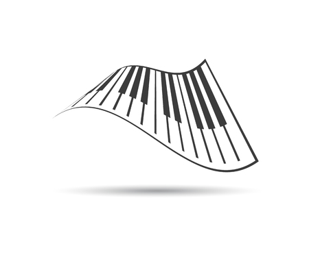 Piano keyboards logo vector illustrations epsのイラスト素材