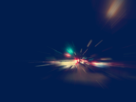 background blur night traffic jams traffic speedの写真素材