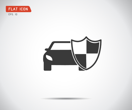 vehicle icon shield, auto car guard insurance logo vector illustrationのイラスト素材