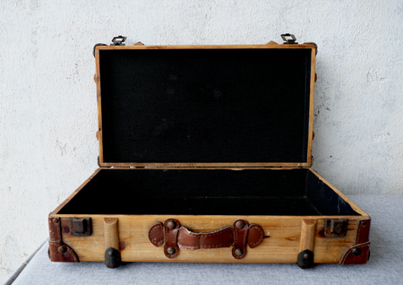 Old suitcase. travel bag vintage styleの写真素材