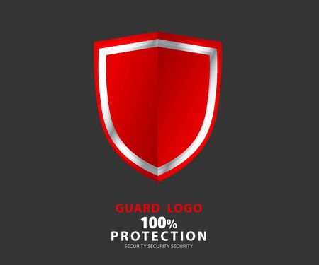 logo security company. vector emerald shield for protection, vector illustrationのイラスト素材