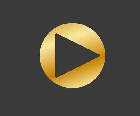 play button icon, flat logo app vector illustrationのイラスト素材