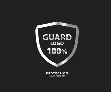 logo security company. vector shield for protection, illustrationのイラスト素材