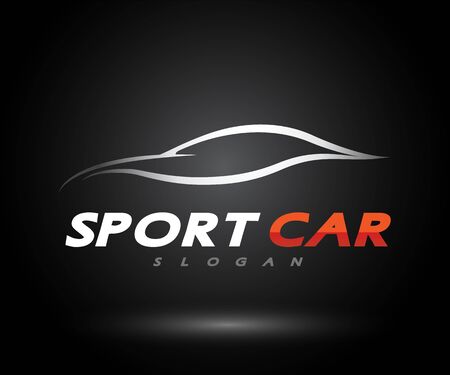 Sports Car Logo company, abstract car design concept automotive vector Illustrationのイラスト素材