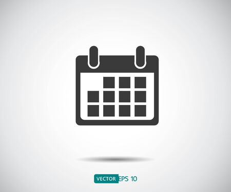 Calendar Icon, flat Vector illustrationのイラスト素材