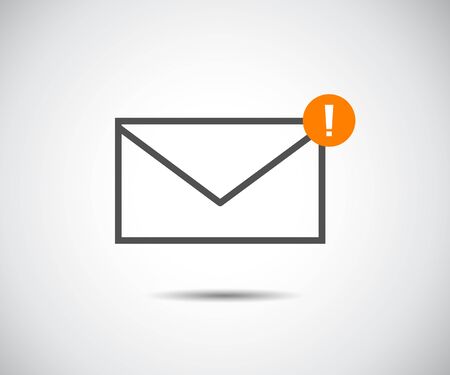 Envelope Mail icon Flat design style, vector illustrationのイラスト素材