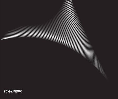 Abstract grey white waves and lines pattern. Vector template backgroundのイラスト素材