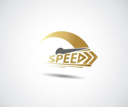 Speed, vector logo racing event, with the main elements of the modification speedometerのイラスト素材