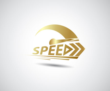 Speed, vector logo racing event, with the main elements of the modification speedometerのイラスト素材