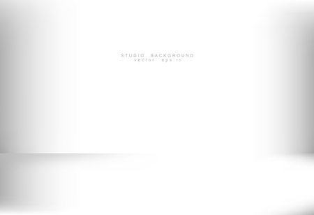 Empty gallery wall with lights for images and advertisement. Studio showcase room background, empty space, can use for display your products. illustration Vector EPS 10のイラスト素材