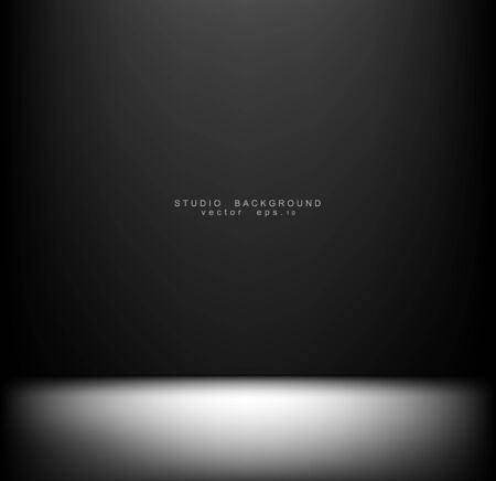 Empty black Studio room Backdrop. Light interior with copyspace for your creative project . Vector illustration EPS 10のイラスト素材