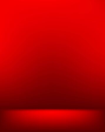 Empty red color studio room luxury background. Abstract gradient red, used as background for display products design web template, Vector illustrationのイラスト素材