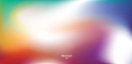 Abstract blurred gradient mesh background bright rainbow colors. Colorful smooth soft banner template. Creative vibrant vector illustrationのイラスト素材