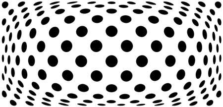 Vintage polka dots white and red pattern, colorful background - vector abstract backgroundのイラスト素材