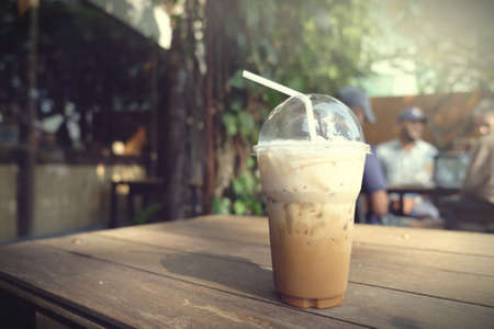 coffee cup in coffee shopの写真素材