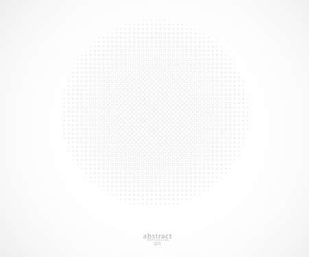 Halftone dotted abstract background circularly distributed. Halftone effect vector pattern. Circle dots isolated on the white backgroundのイラスト素材