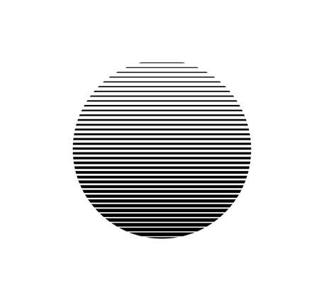 Minimalistic geometric design for logo black and white color. Simple figure, Element for graphic web design, Template for print, textile, wrapping, decoration, Abstract vector illustrationのイラスト素材