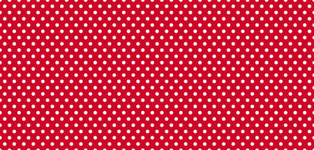 Vintage polka dots white and red pattern, colorful background - vector abstract backgroundのイラスト素材
