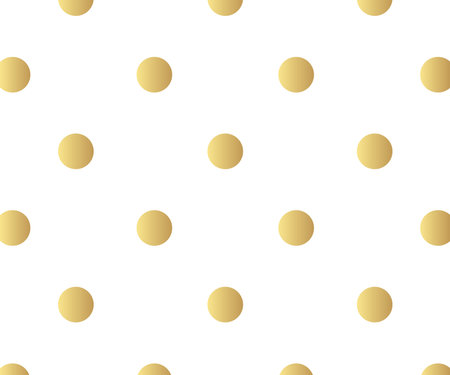 Gold polka dots pattern, colorful holiday background - vector abstract backgroundのイラスト素材