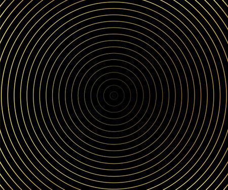 Gold luxurious circle pattern with golden wave lines over. Abstract background, vector illustrationのイラスト素材