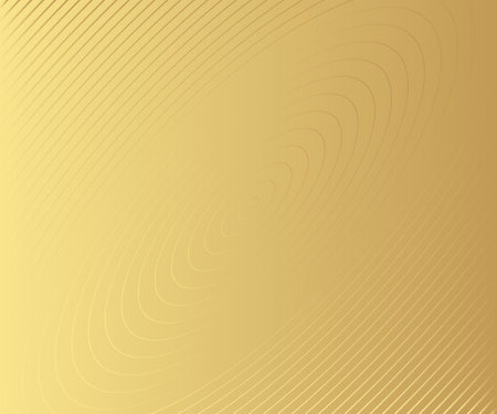Gold luxurious circle pattern with golden wave lines over. Abstract background, vector illustrationのイラスト素材